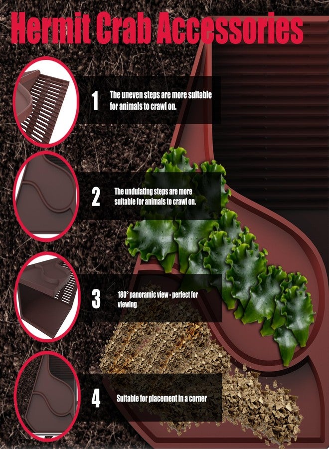 UNISOLODECHO Hermit Crab Hideout with Climbing Tunnel | Hermit Crab Climbing Toys| Hermit Crab Water Tank Accessories |Hermit Crab Habitat, Also Suitable for Sea Turtles, Lizards and Tarantulas - Image 3